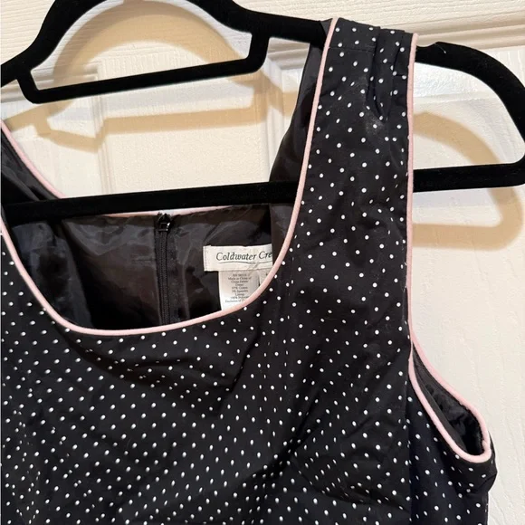 Vintage 2000s Coldwater Creek Black & Pink Midi Cottagecore Dress NWOT - Picture 6 of 6